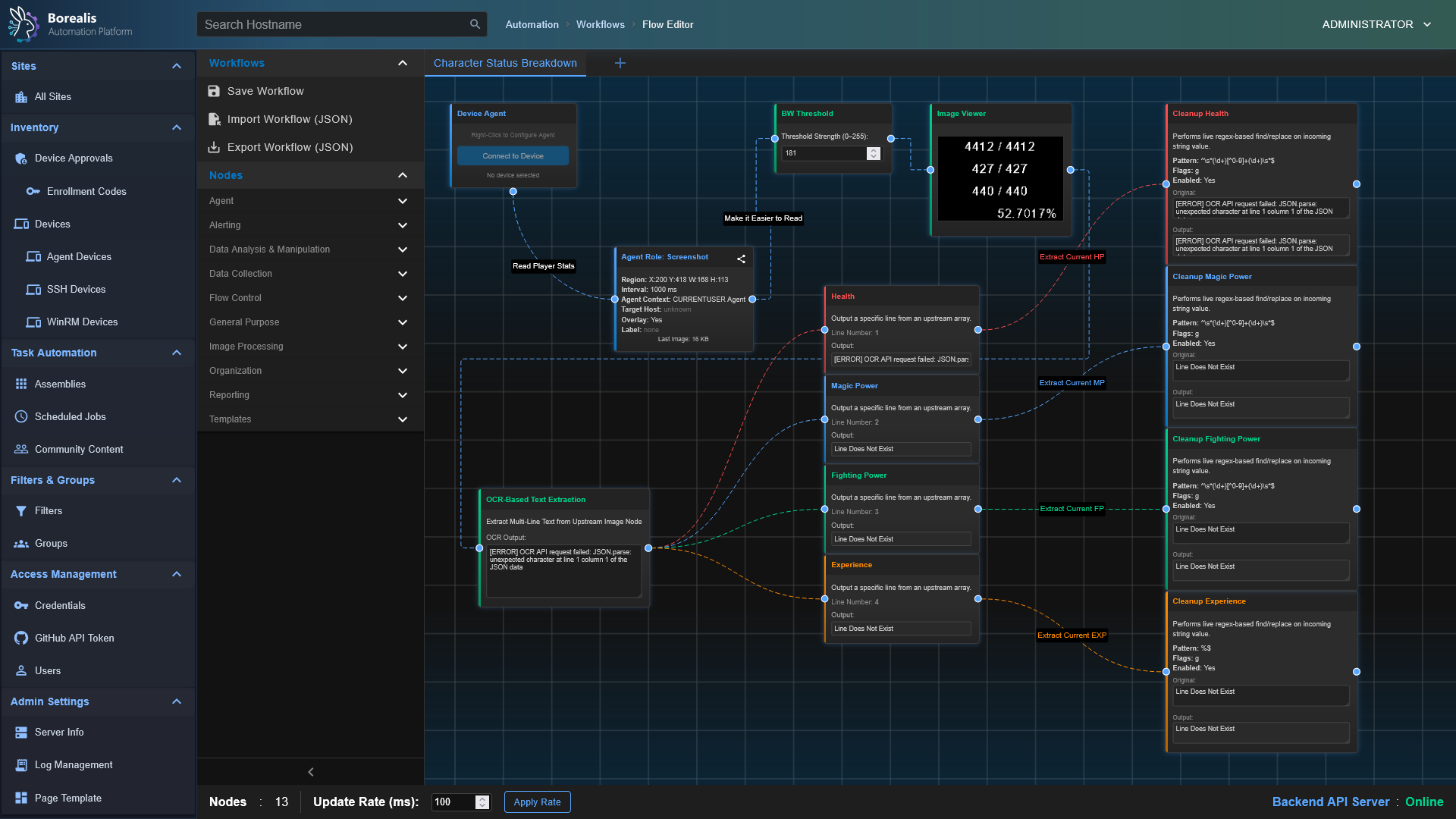 Borealis Workflow Editor